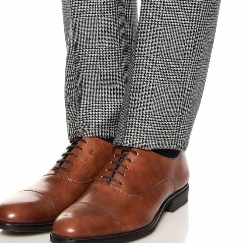 BARNEYS NEW YORK グレンチェック柄スーツ BLACK