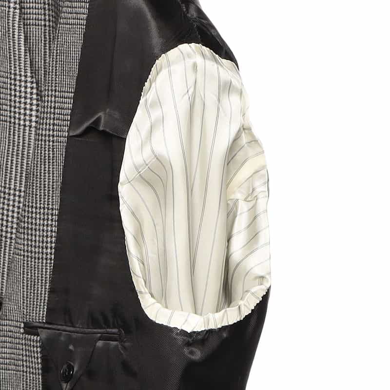 BARNEYS NEW YORK グレンチェック柄スーツ BLACK