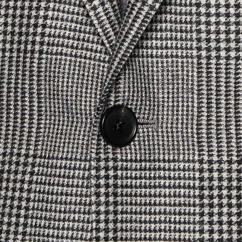 BARNEYS NEW YORK グレンチェック柄スーツ BLACK