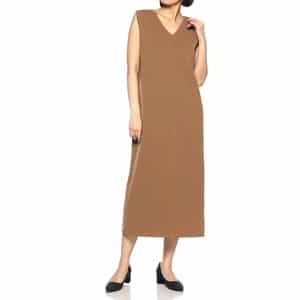 ノースリーブVネックドレス