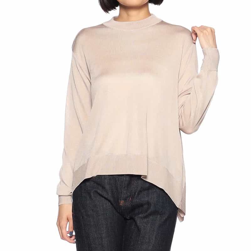 BARNEYS NEW YORK バックリボンニットプルオーバー BEIGE