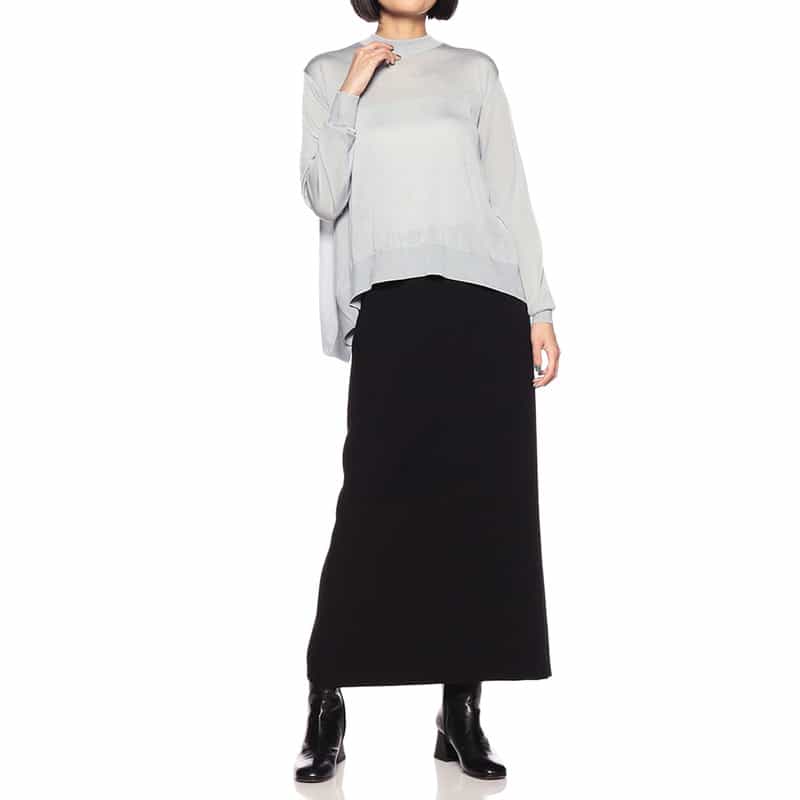 BARNEYS NEW YORK バックリボンニットプルオーバー LIGHT BLUE