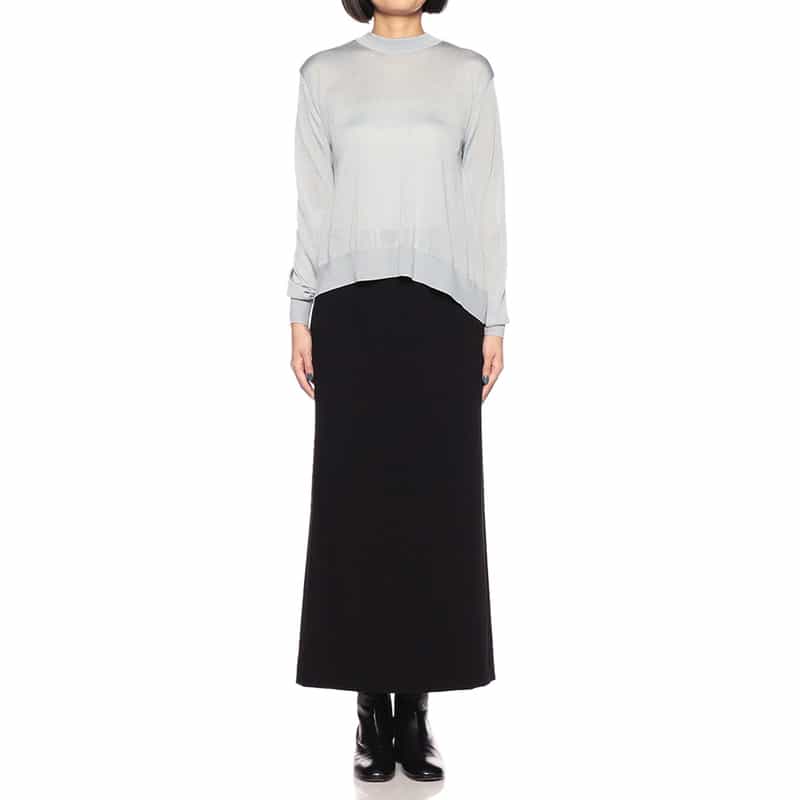 BARNEYS NEW YORK バックリボンニットプルオーバー LIGHT BLUE
