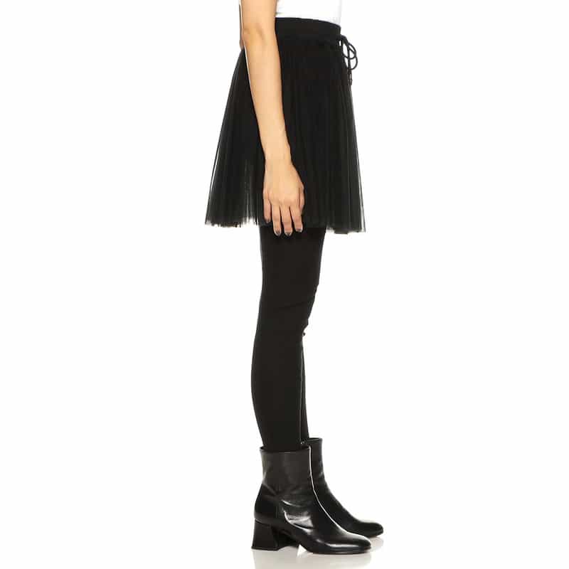 HYKE チュールミニスカート BLACK