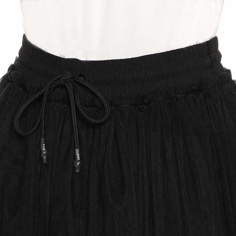 HYKE チュールミニスカート BLACK