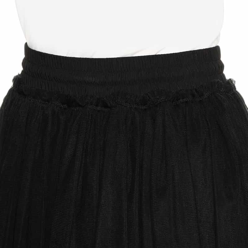 HYKE チュールミニスカート BLACK