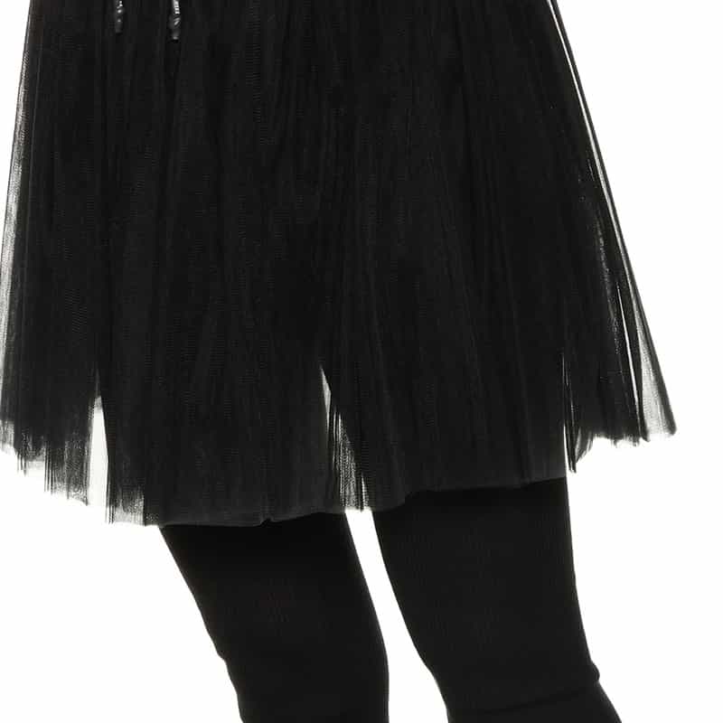 HYKE チュールミニスカート BLACK