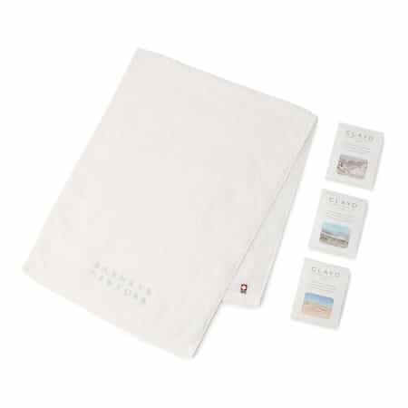 CLAYD＜クレイド＞バスクレイ&フェイスタオルセット／ホワイト