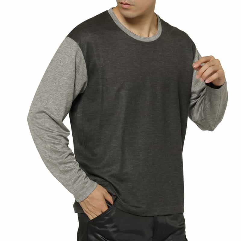 BARNEYS NEW YORK テンセル素材ロングスリーブカットソー GRAY