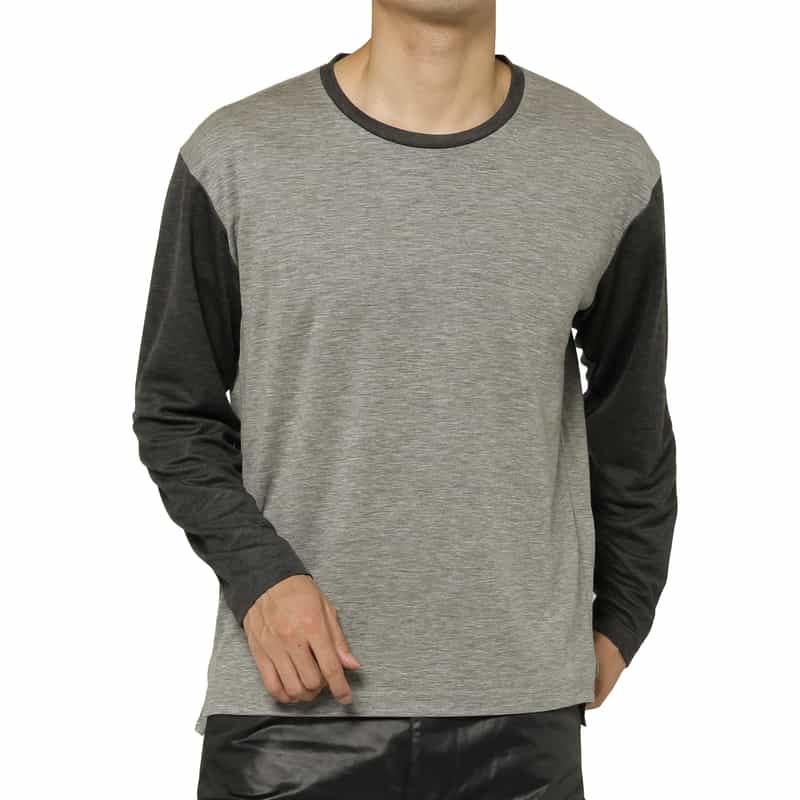 BARNEYS NEW YORK テンセル素材ロングスリーブカットソー LIGHT GRAY