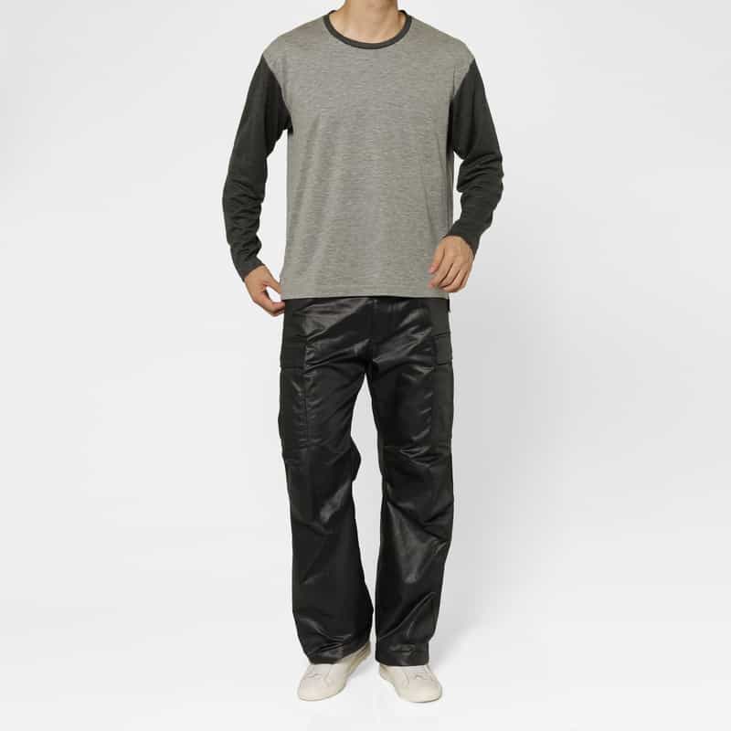 BARNEYS NEW YORK テンセル素材ロングスリーブカットソー LIGHT GRAY