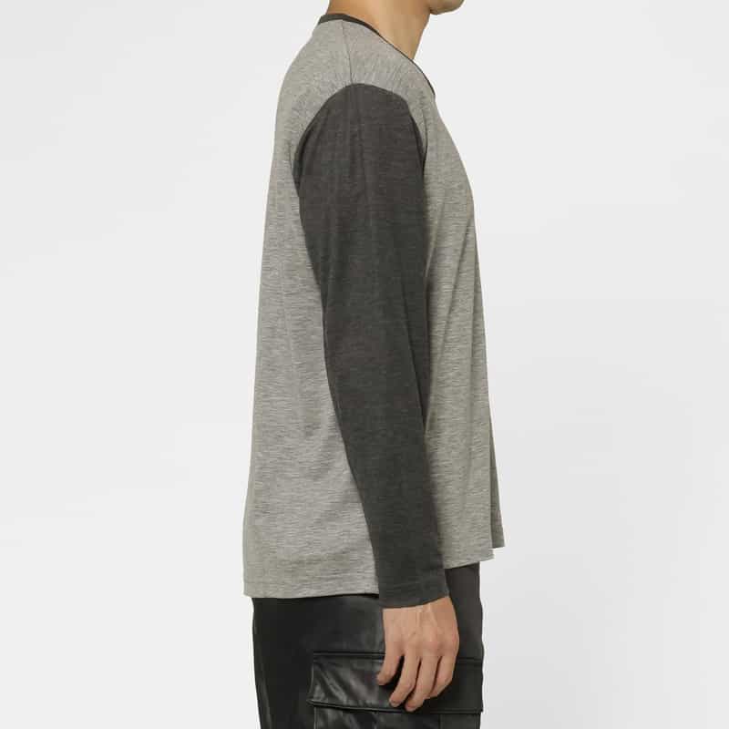 BARNEYS NEW YORK テンセル素材ロングスリーブカットソー LIGHT GRAY
