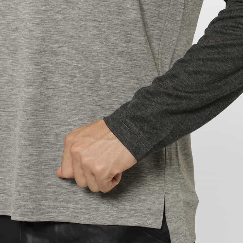 BARNEYS NEW YORK テンセル素材ロングスリーブカットソー LIGHT GRAY