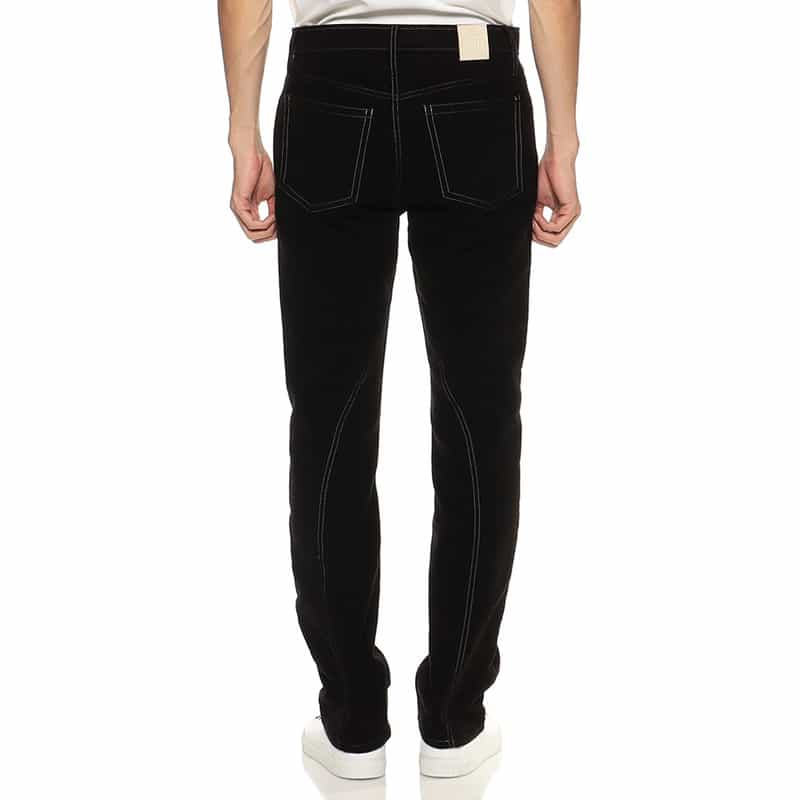 Sefr 5ポケットホワイトステッチデニムパンツ BLACK