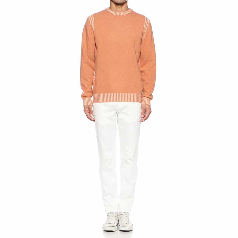 DANIELE FIESOLI ウール×カシミヤ ニットプルオーバー ORANGE