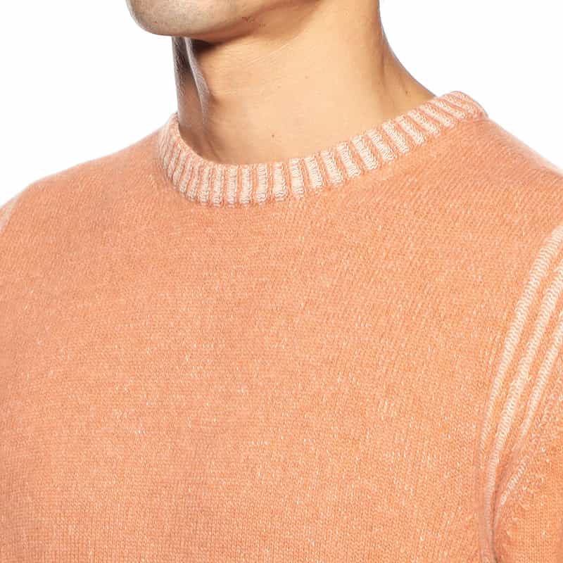 DANIELE FIESOLI ウール×カシミヤ ニットプルオーバー ORANGE