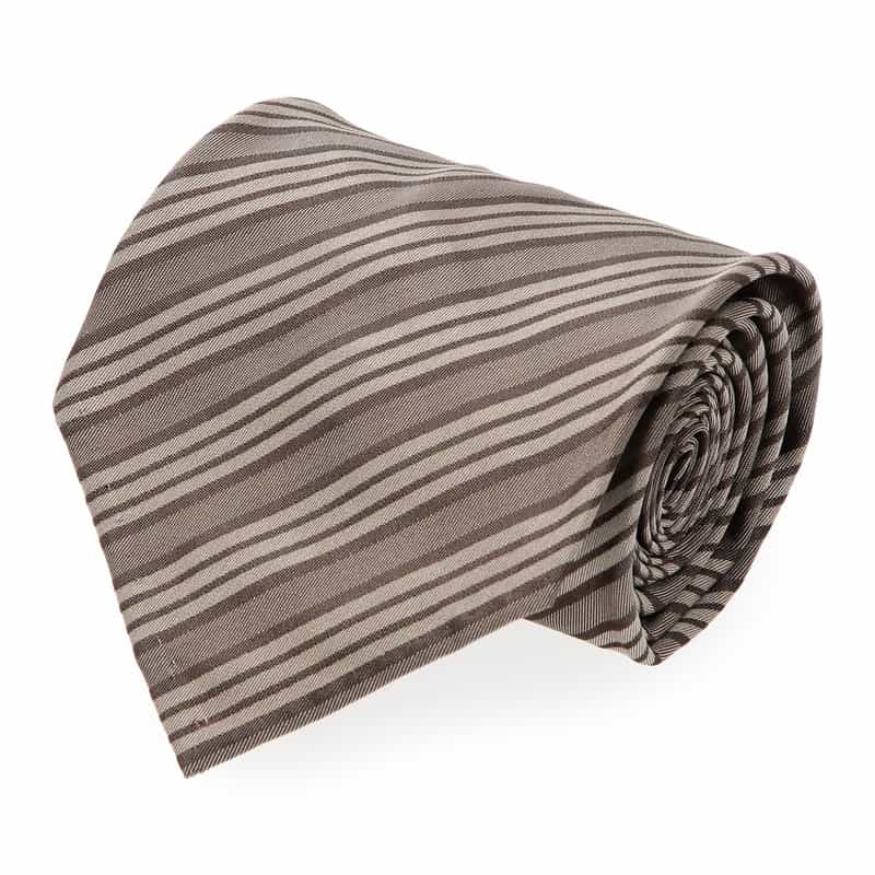 ATTO VANNUCCI FIRENZE 限定セッテピエゲストライプ柄タイ BROWN
