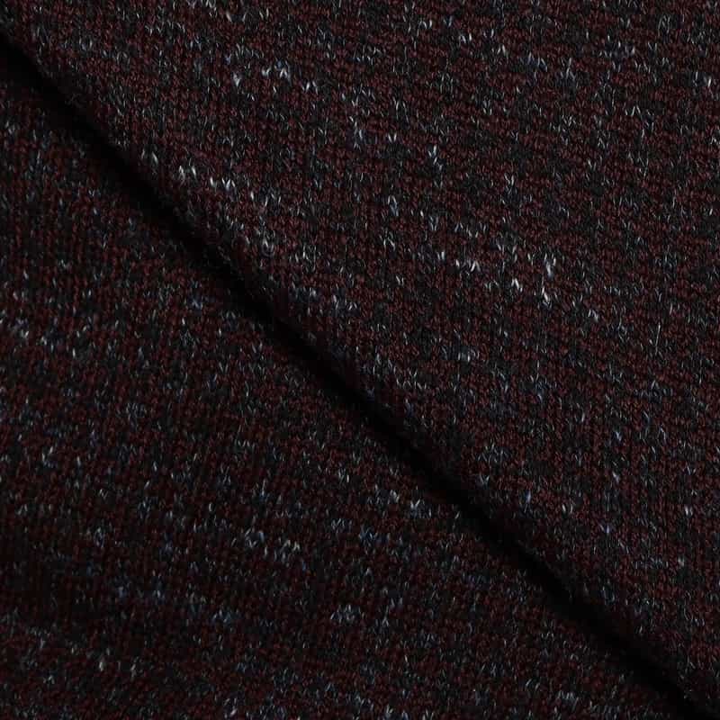 BARNEYS NEW YORK ジャカード千鳥柄ボタンニットプルオーバー WINE