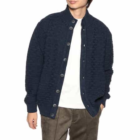 ジャカードスタンカラーニットカーディガン（2179403）｜BARNEYS