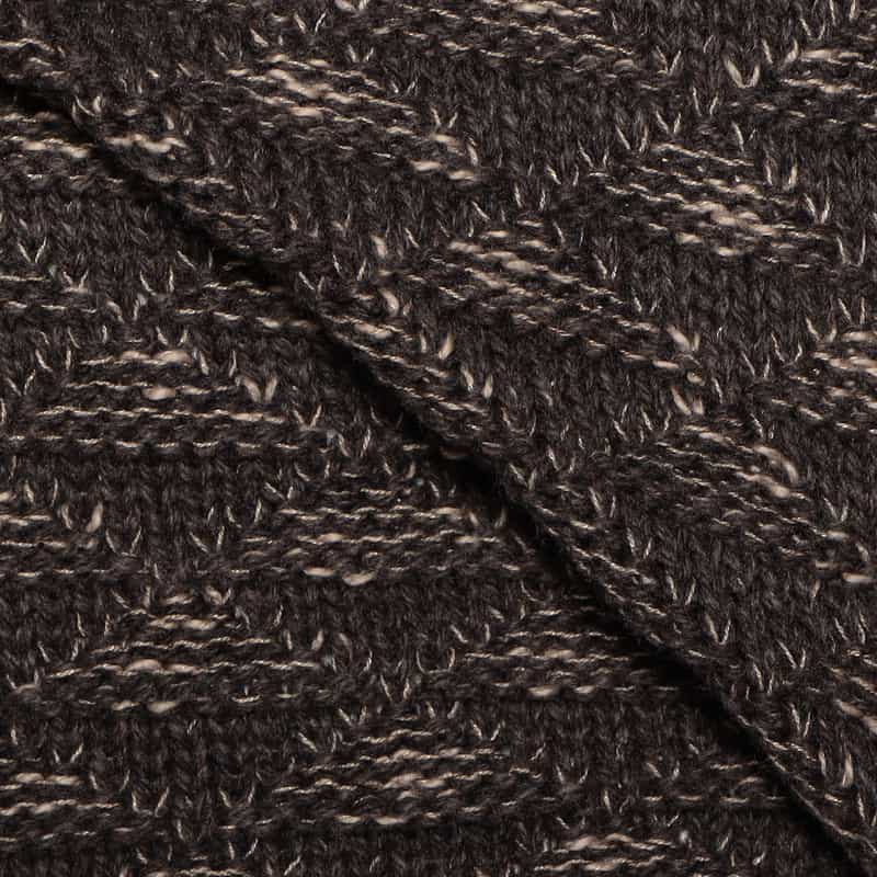 BARNEYS NEW YORK ジャカードスタンカラーニットカーディガン GRAY