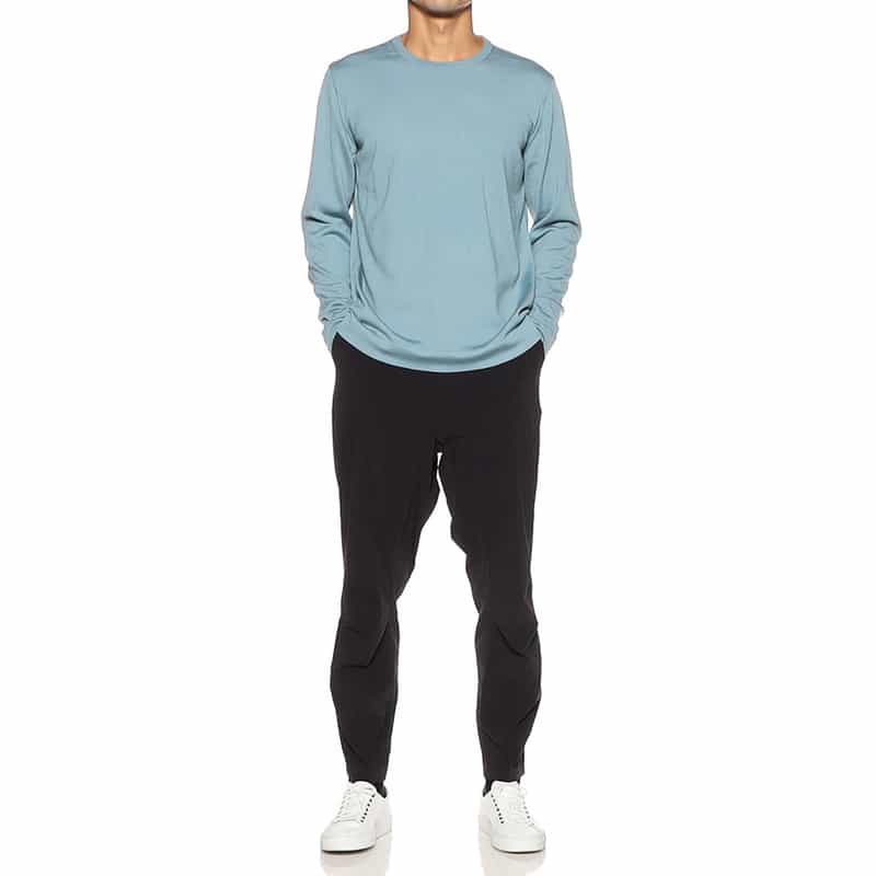BARNEYS NEW YORK ウールニットTシャツ LIGHT BLUE