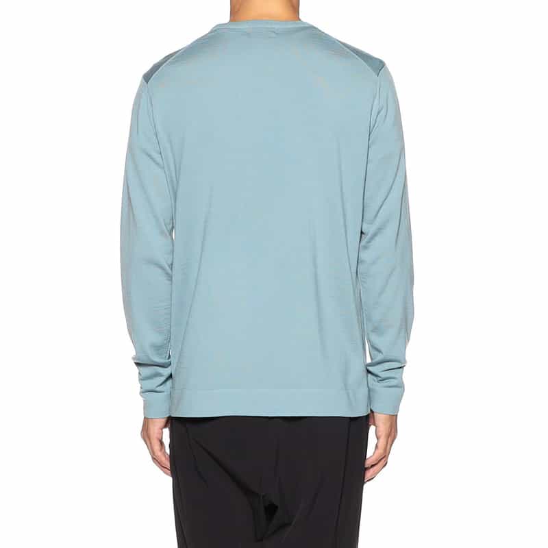 BARNEYS NEW YORK ウールニットTシャツ LIGHT BLUE