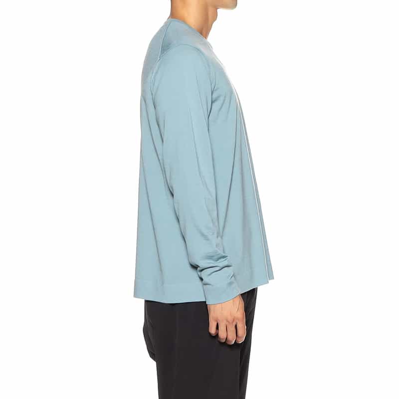 BARNEYS NEW YORK ウールニットTシャツ LIGHT BLUE