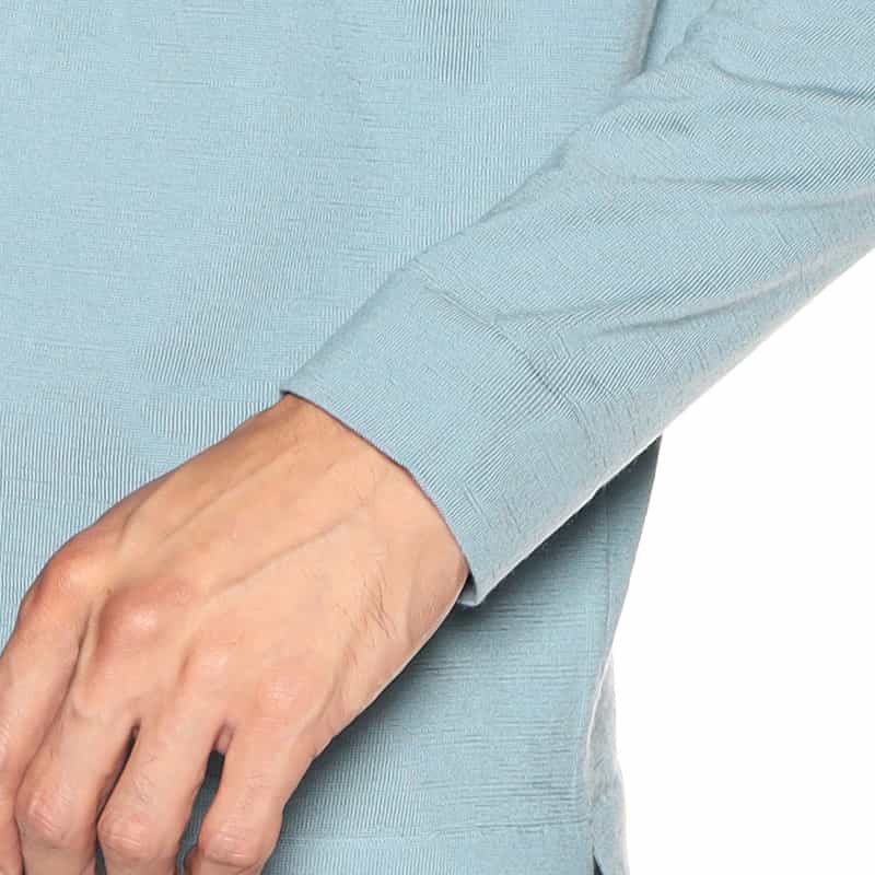 BARNEYS NEW YORK ウールニットTシャツ LIGHT BLUE