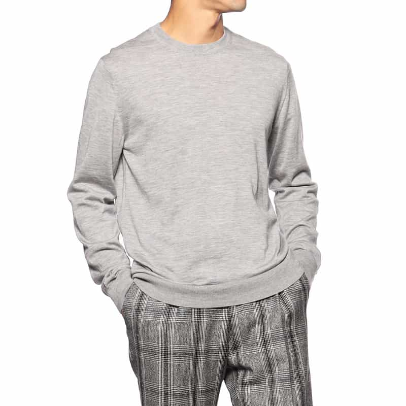 BARNEYS NEW YORK アラシャンカシミヤニットプルオーバー GRAY