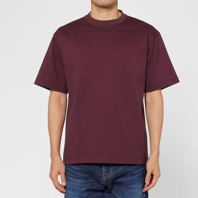 BARNEYS NEW YORK ジャージー素材オーバーフィットフットボールTシャツ PURPLE