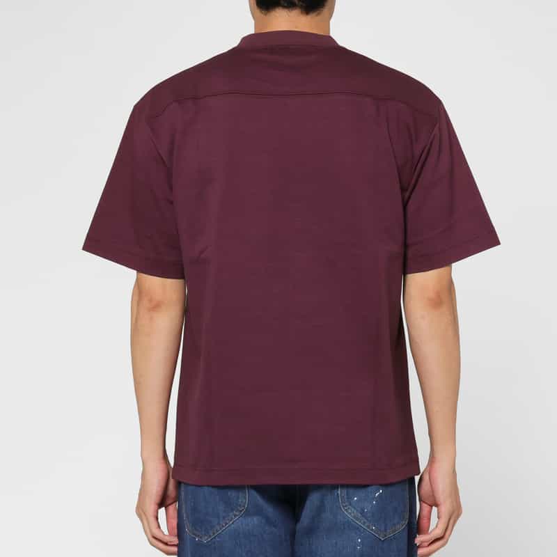BARNEYS NEW YORK ジャージー素材オーバーフィットフットボールTシャツ PURPLE
