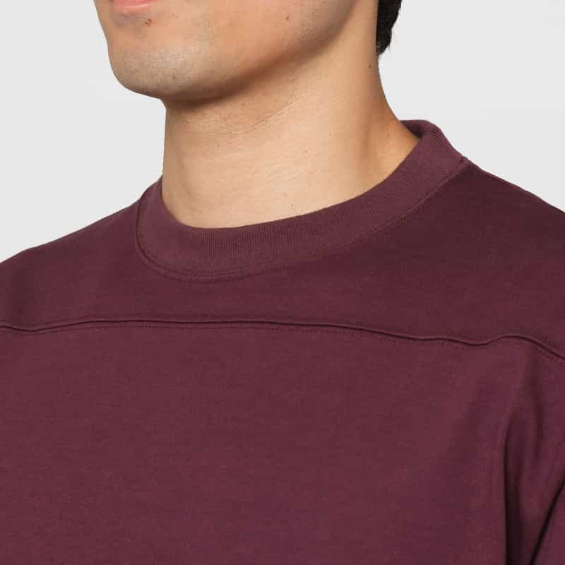 BARNEYS NEW YORK ジャージー素材オーバーフィットフットボールTシャツ PURPLE