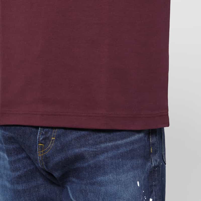 BARNEYS NEW YORK ジャージー素材オーバーフィットフットボールTシャツ PURPLE