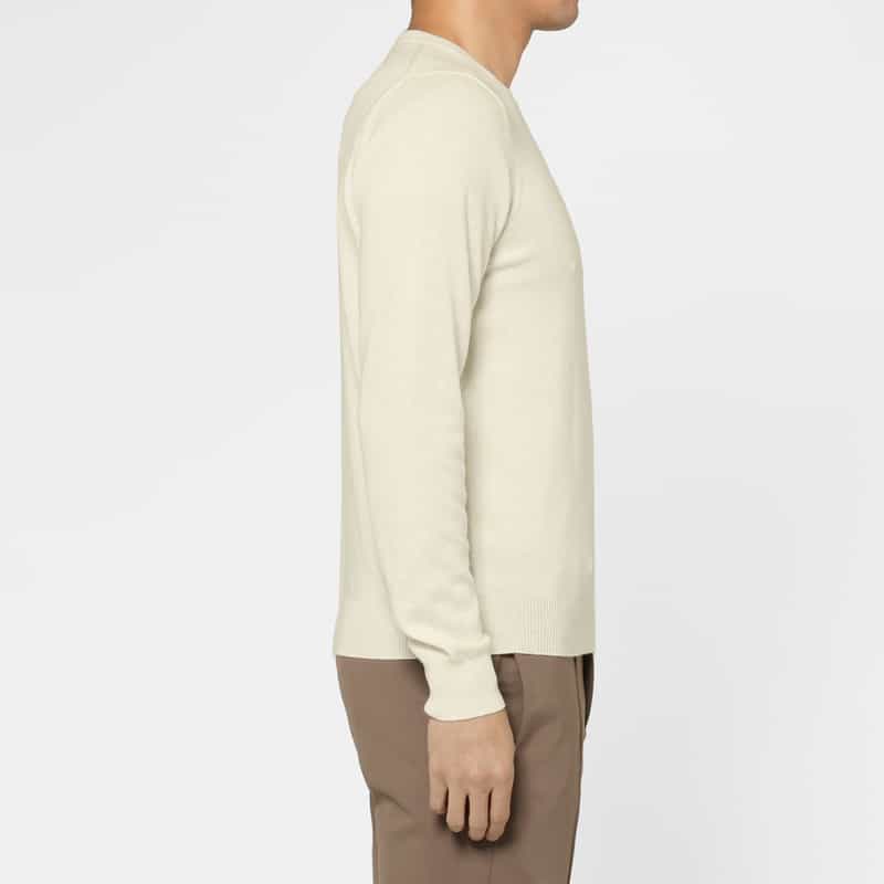 BARNEYS NEW YORK カシミヤ100％クルーネックニットプルオーバー WHITE