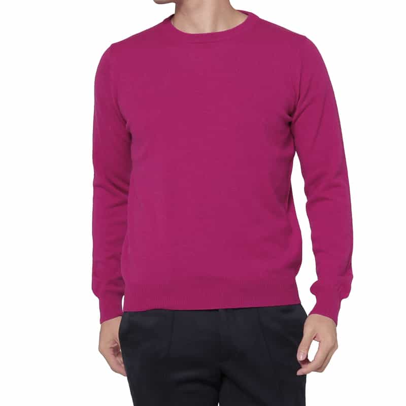 BARNEYS NEW YORK カシミヤ100％クルーネックニットプルオーバー PINK