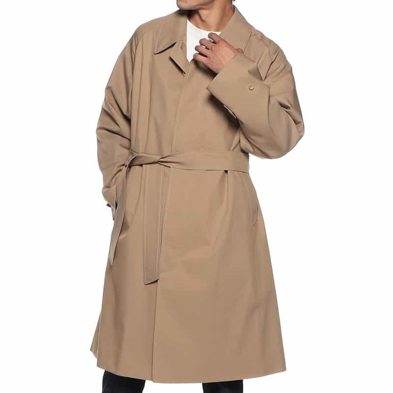 BARNEYS NEW YORK ベルテッドステンカラーコート BEIGE