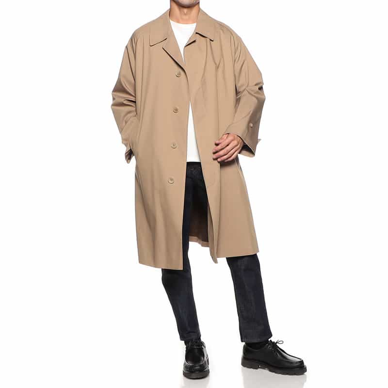 BARNEYS NEW YORK ベルテッドステンカラーコート BEIGE