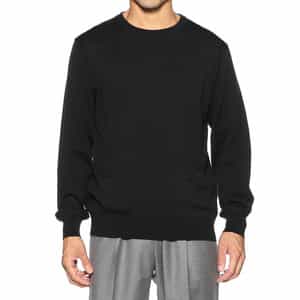 海島綿クルーネックニットプルオーバー