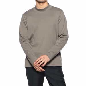 モックネックロングスリーブTシャツ