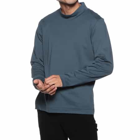 モックネックロングスリーブTシャツ