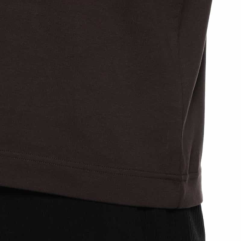 BARNEYS NEW YORK モックネックロングスリーブTシャツ BROWN