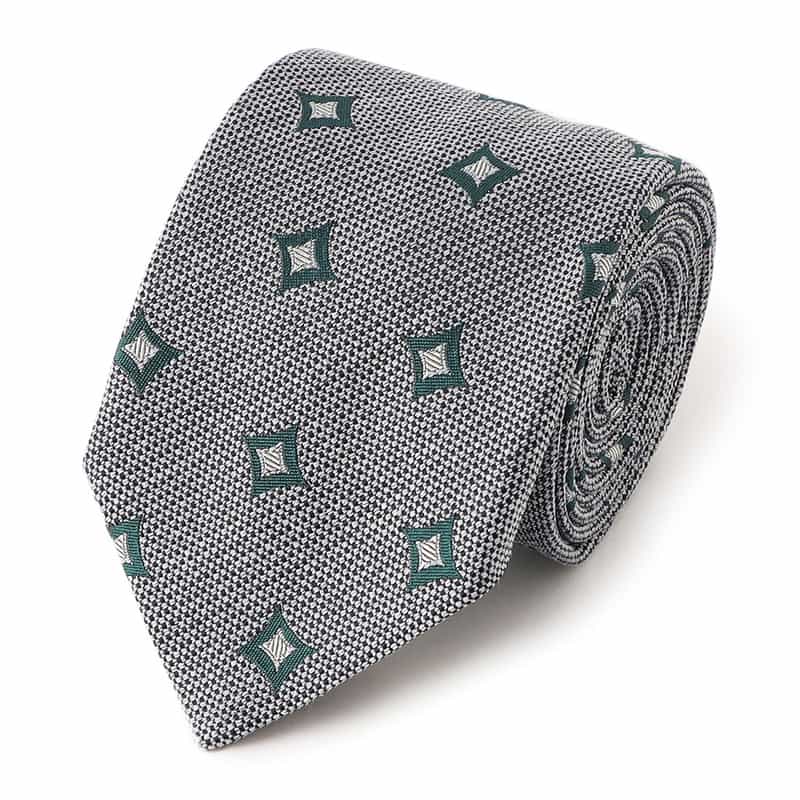 BARNEYS NEW YORK 小紋柄タイ LIGHT GRAY