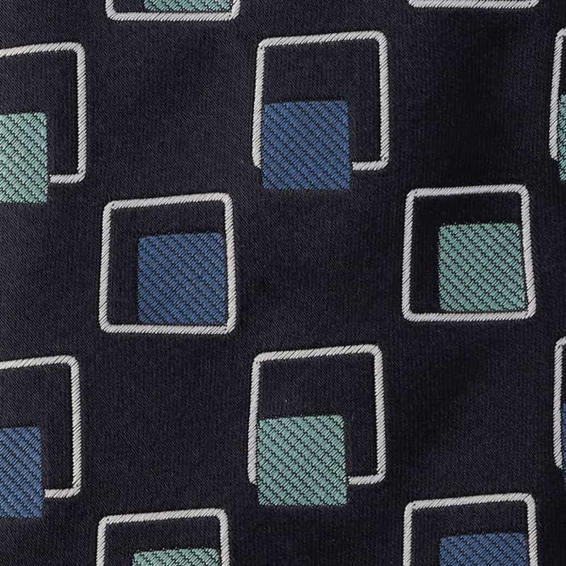 BARNEYS NEW YORK スクエア柄タイ NAVY