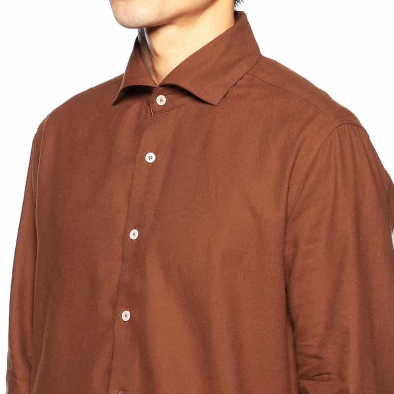 BARNEYS NEW YORK フランネルシャツ BROWN