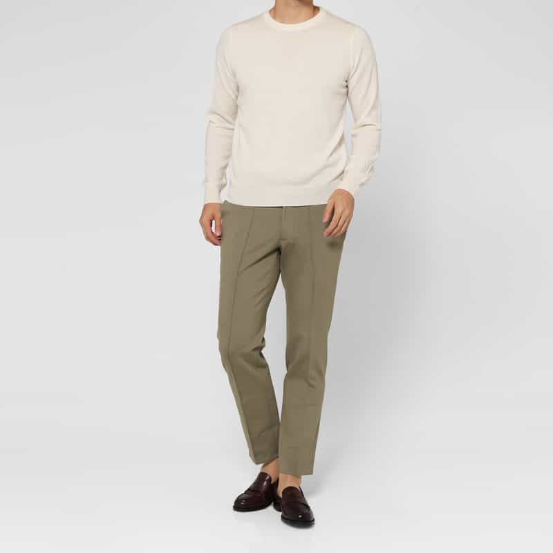BARNEYS NEW YORK ストレッチ素材イージーパンツ BEIGE