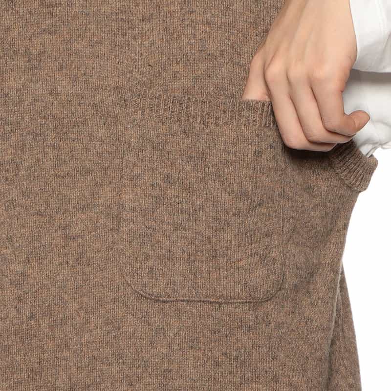 BARNEYS NEW YORK ウールナイロンニットベスト BROWN