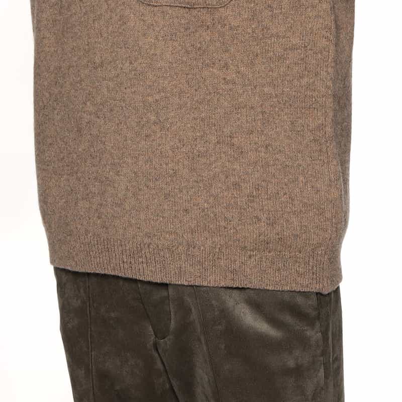 BARNEYS NEW YORK ウールナイロンニットベスト BROWN
