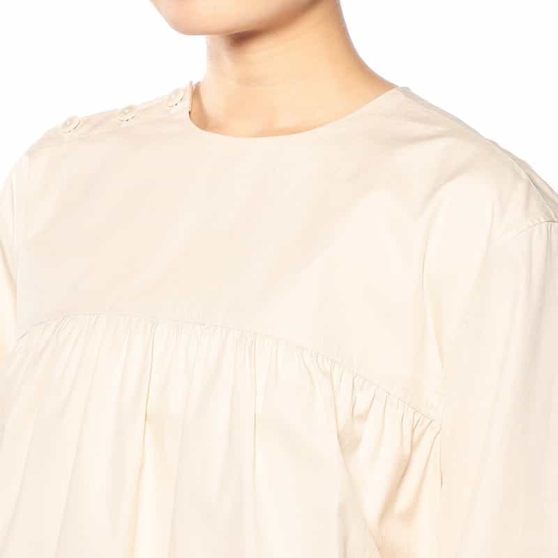 LEMAIRE クルーネックロングスリーブブラウス IVORY