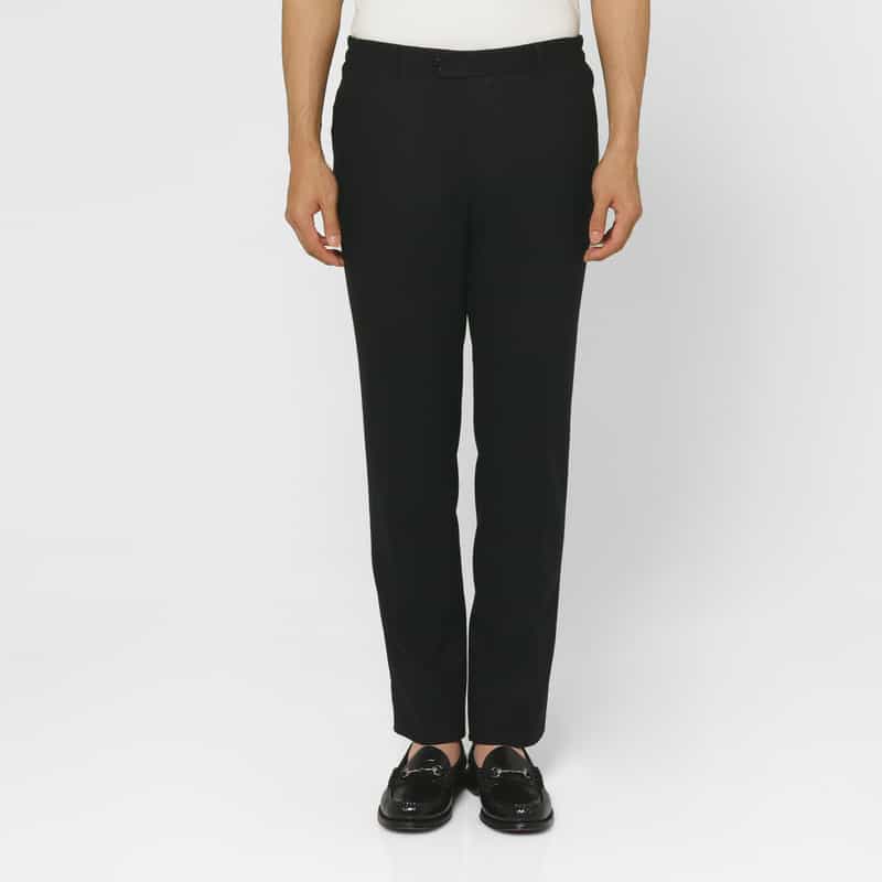 BARNEYS NEW YORK ウールフランネル素材イージーパンツ NAVY