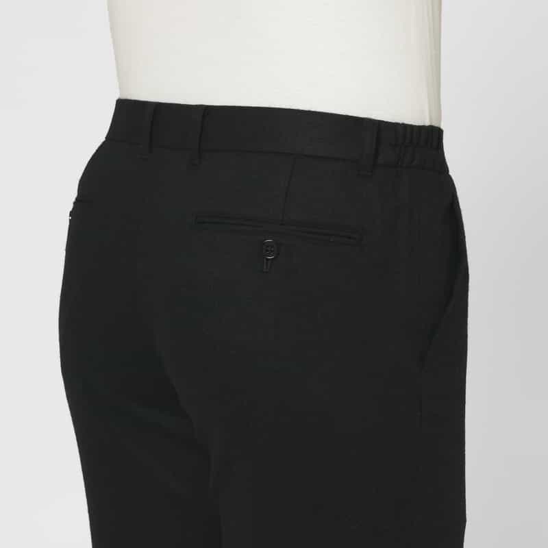 BARNEYS NEW YORK ウールフランネル素材イージーパンツ NAVY